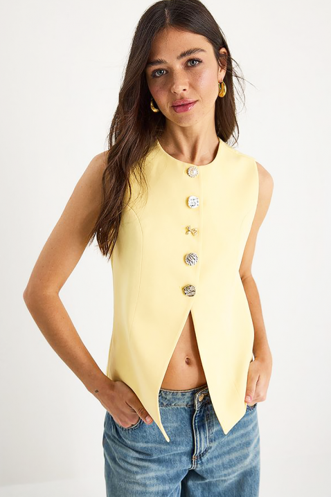 Топ ESMANARA YELLOW, Цвят: жълт, IVET.BG - Твоят онлайн бутик.
