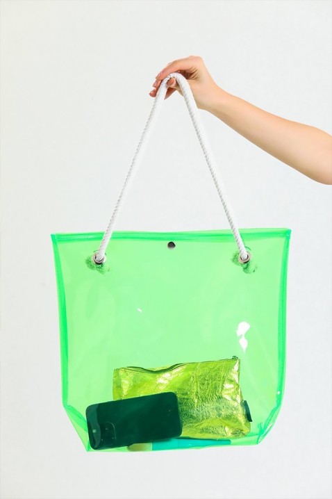 Плажна чанта NEONANA GREEN, Цвят: зелен, IVET.BG - Твоят онлайн бутик.