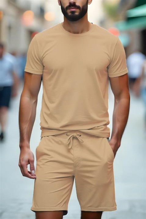 Мъжки комплект ZEKERDO BEIGE, Цвят: беж, IVET.BG - Твоят онлайн бутик.