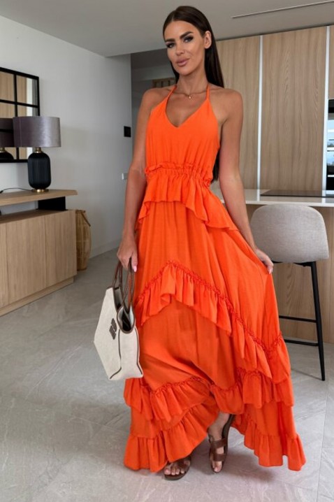 Рокля ORIZELVA ORANGE, Цвят: оранжев, IVET.BG - Твоят онлайн бутик.