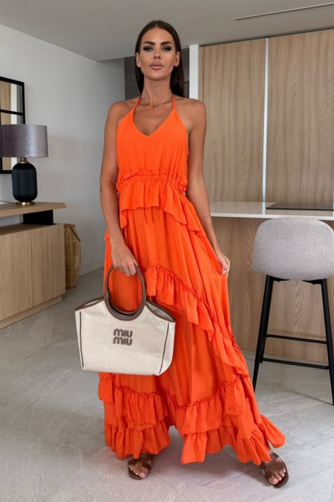 Рокля ORIZELVA ORANGE, Цвят: оранжев, IVET.BG - Твоят онлайн бутик.