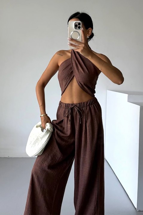 Комплект ASMEROLA BROWN, Цвят: кафяв, IVET.BG - Твоят онлайн бутик.
