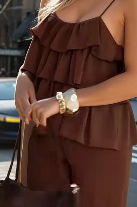 Комплект TIRVILZA BROWN, Цвят: кафяв, IVET.BG - Твоят онлайн бутик.