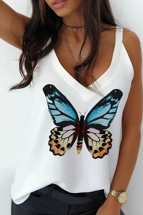 Топ BUTTERFLANA WHITE, Цвят: бял, IVET.BG - Твоят онлайн бутик.