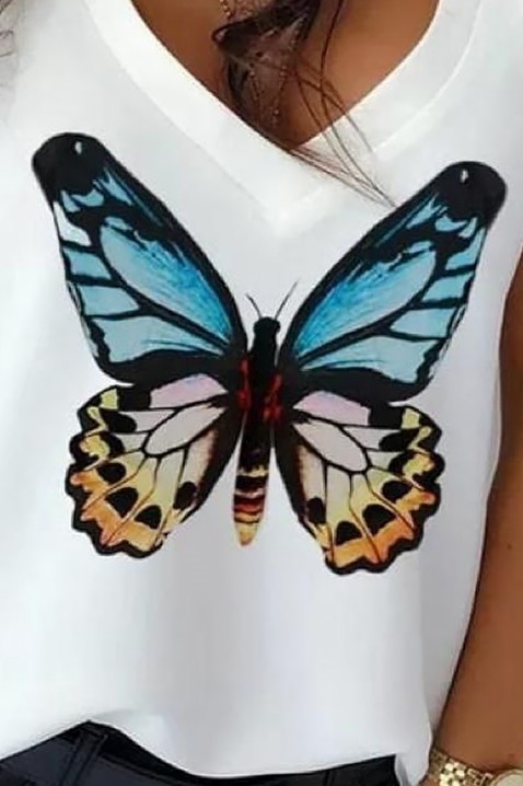 Топ BUTTERFLANA WHITE, Цвят: бял, IVET.BG - Твоят онлайн бутик.