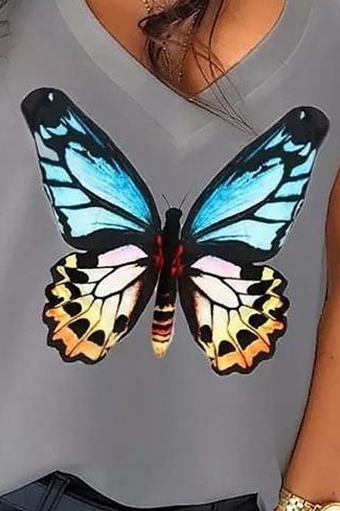 Топ BUTTERFLANA GREY, Цвят: сив, IVET.BG - Твоят онлайн бутик.
