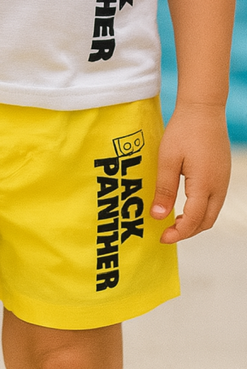 Детски бански PANTHERON, Цвят: жълт, IVET.BG - Твоят онлайн бутик.