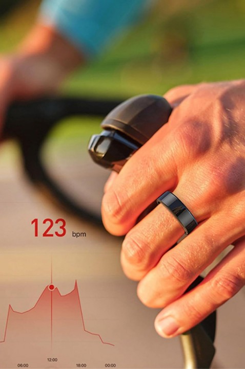 Смарт пръстен за проследяване на сън и фитнес EOLSY - 18.9 mm, Цвят: черен, IVET.BG - Твоят онлайн бутик.