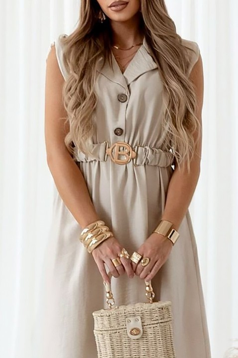 Рокля FROMELA BEIGE, Цвят: беж, IVET.BG - Твоят онлайн бутик.