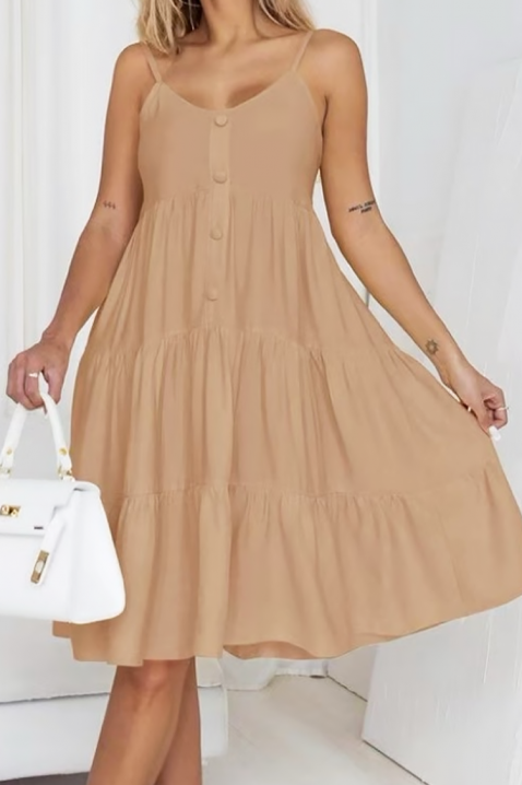 Рокля SOLFERNIA BEIGE, Цвят: беж, IVET.BG - Твоят онлайн бутик.