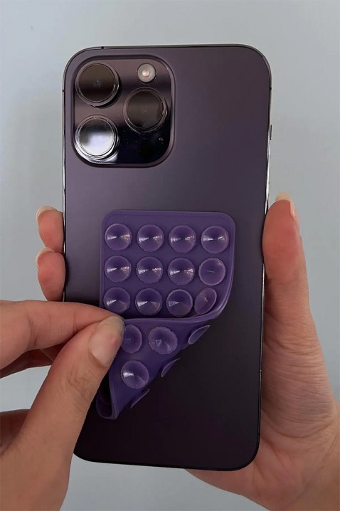 Двустранен силиконов държач за телефон FUNCASE, Цвят: лилав, IVET.BG - Твоят онлайн бутик.