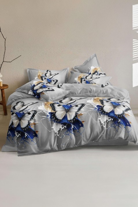 Спален комплект ATHERFA 200x220 cm памук - 4 части, Цвят: многоцветен, IVET.BG - Твоят онлайн бутик.