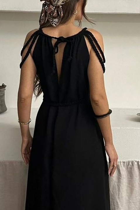 Рокля MIRZALFA BLACK, Цвят: черен, IVET.BG - Твоят онлайн бутик.