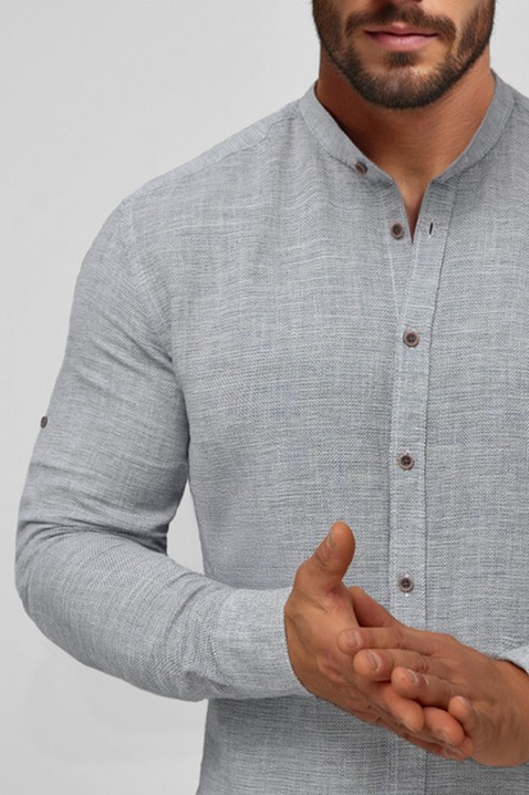 Мъжка риза MELKANTO GREY, Цвят: сив, IVET.BG - Твоят онлайн бутик.