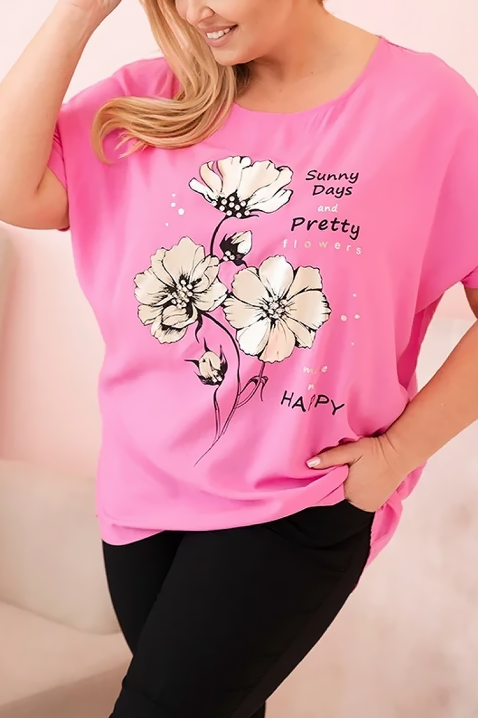Тениска BROLINDA PINK, Цвят: розов, IVET.BG - Твоят онлайн бутик.