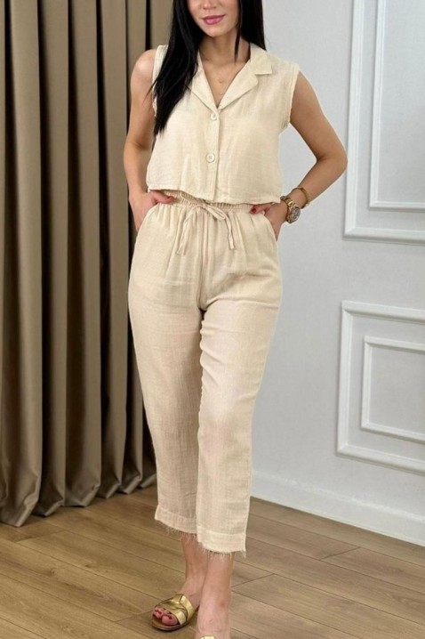 Комплект ZARAKAVA BEIGE, Цвят: беж, IVET.BG - Твоят онлайн бутик.