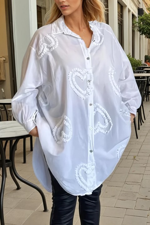 Дамска риза MADERINA WHITE, Цвят: бял, IVET.BG - Твоят онлайн бутик.