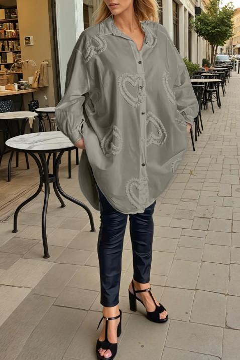 Дамска риза MADERINA GREY, Цвят: сив, IVET.BG - Твоят онлайн бутик.