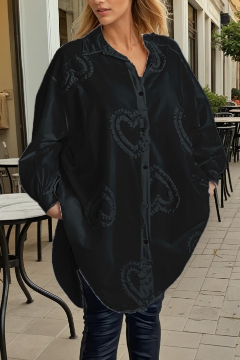Дамска риза MADERINA BLACK, Цвят: черен, IVET.BG - Твоят онлайн бутик.