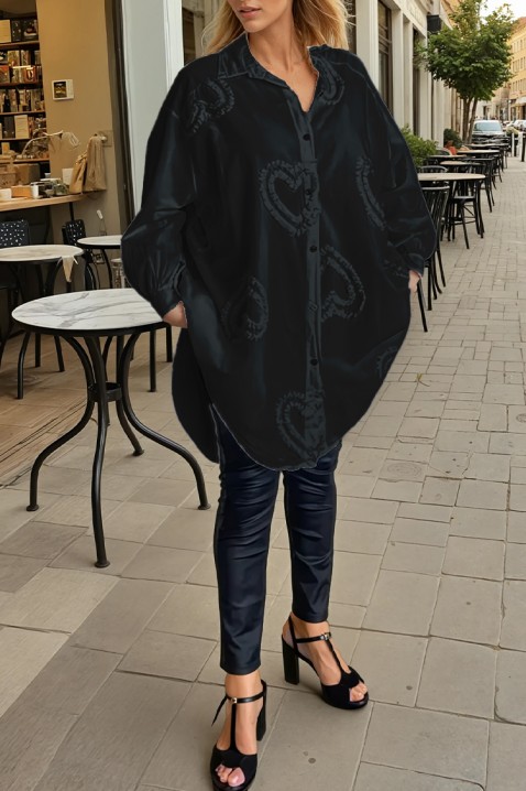 Дамска риза MADERINA BLACK, Цвят: черен, IVET.BG - Твоят онлайн бутик.