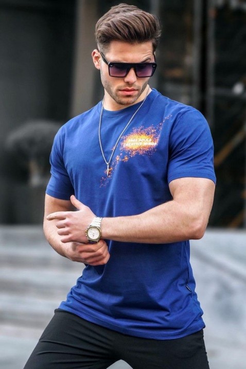 Мъжка тениска BENZON BLUE, Цвят: син, IVET.BG - Твоят онлайн бутик.