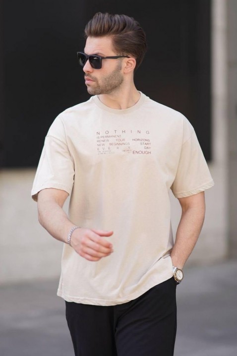 Мъжка тениска TARMEDO BEIGE, Цвят: беж, IVET.BG - Твоят онлайн бутик.