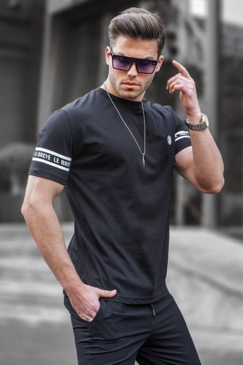 Мъжка тениска GREFON BLACK, Цвят: черен, IVET.BG - Твоят онлайн бутик.