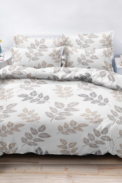 Спален комплект RIZOLMEA 200x220 cm памук - 4 части, Цвят: бял, IVET.BG - Твоят онлайн бутик.