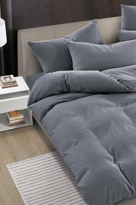 Спален комплект SOLPESA GREY 200x220 cm памук - 3 части, Цвят: сив, IVET.BG - Твоят онлайн бутик.