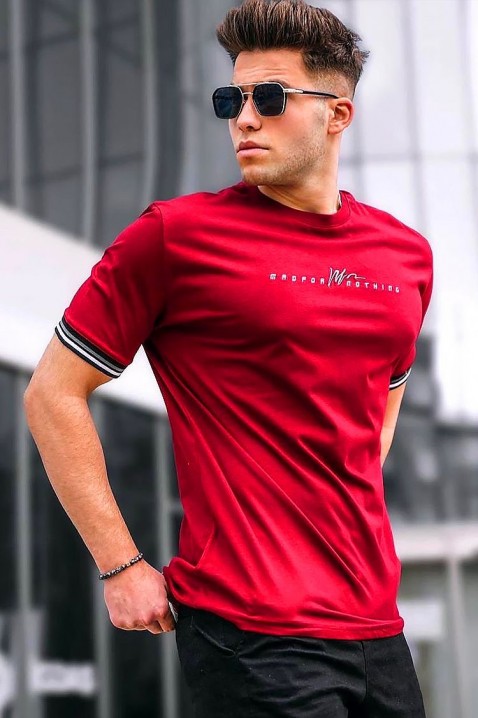 Мъжка тениска MRONSON RED, Цвят: червен, IVET.BG - Твоят онлайн бутик.