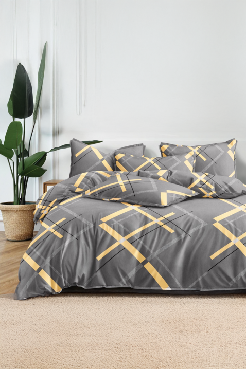 Спален комплект ARTILJA 200x220 cm памук - 4 части, Цвят: сив, IVET.BG - Твоят онлайн бутик.