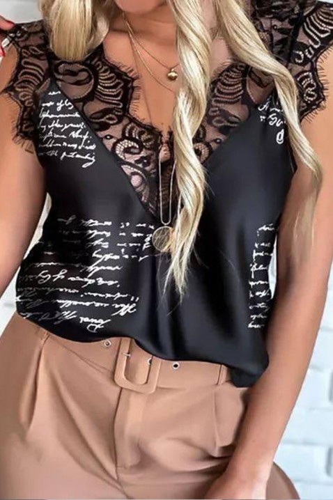 Топ BONESITA BLACK, Цвят: черен, IVET.BG - Твоят онлайн бутик.