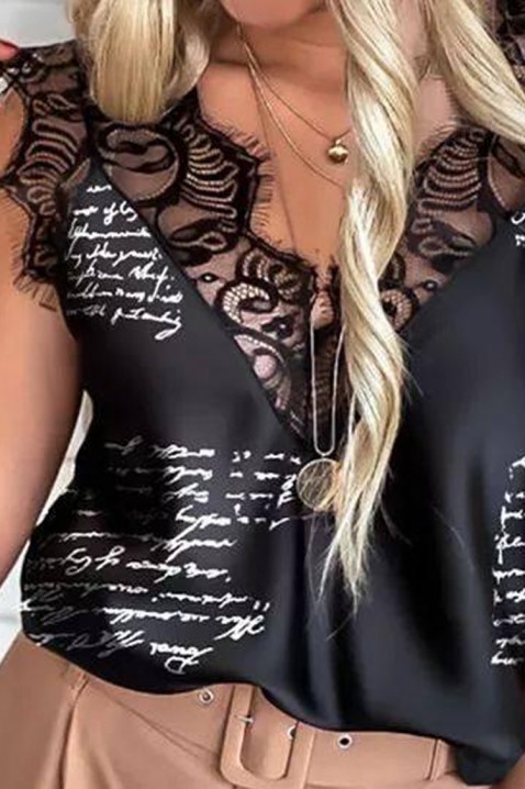 Топ BONESITA BLACK, Цвят: черен, IVET.BG - Твоят онлайн бутик.