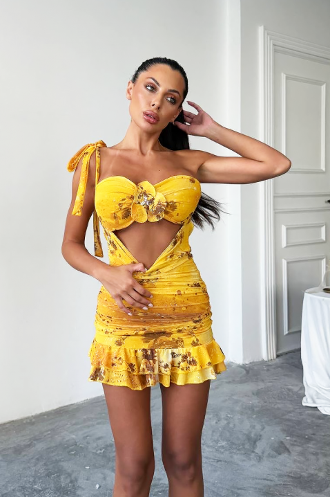 Рокля CAFENITA YELLOW, Цвят: жълт, IVET.BG - Твоят онлайн бутик.