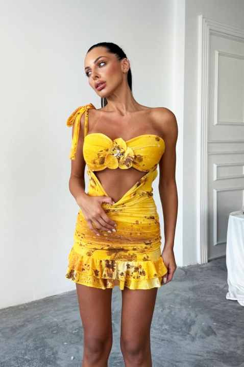 Рокля CAFENITA YELLOW, Цвят: жълт, IVET.BG - Твоят онлайн бутик.