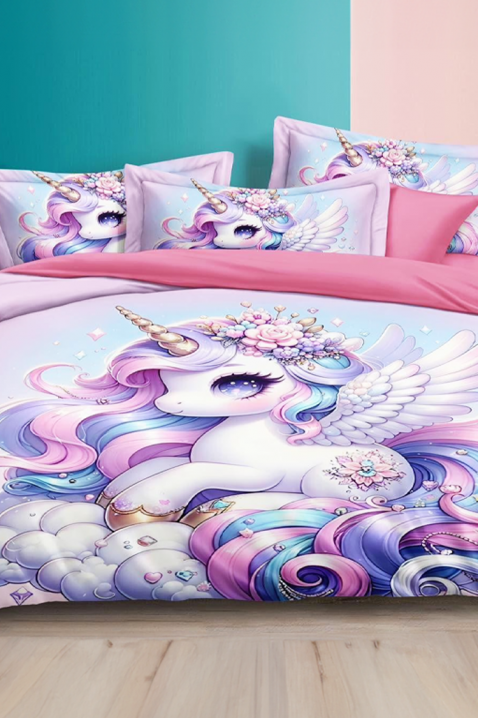 Спален комплект UNICORN 160x200 cm памук - 3 части, Цвят: многоцветен, IVET.BG - Твоят онлайн бутик.