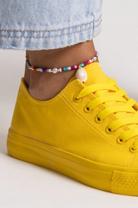 Дамски кецове DROFEZA YELLOW, Цвят: жълт, IVET.BG - Твоят онлайн бутик.