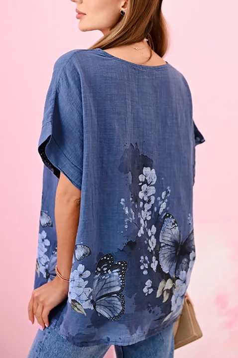 Тениска FLOURANA BLUE, Цвят: син, IVET.BG - Твоят онлайн бутик.