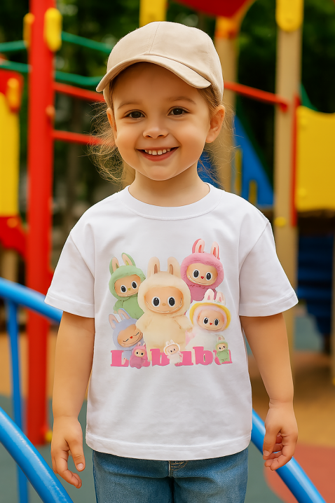 Детска тениска LABUBU KIDDY WHITE, Цвят: бял, IVET.BG - Твоят онлайн бутик.
