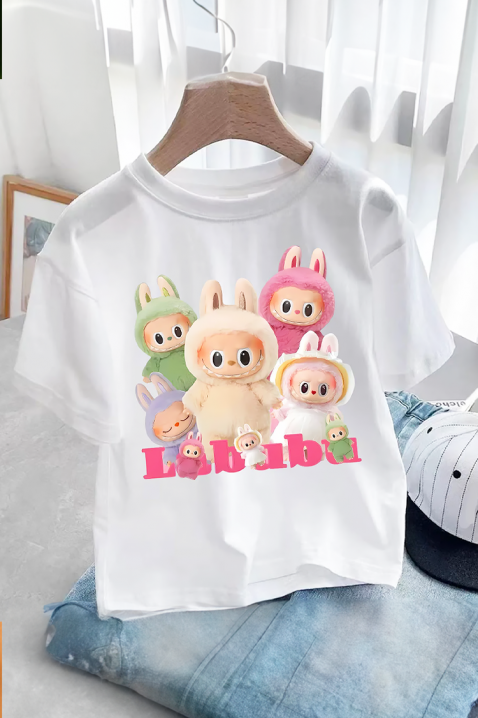 Детска тениска LABUBU KIDDY WHITE, Цвят: бял, IVET.BG - Твоят онлайн бутик.