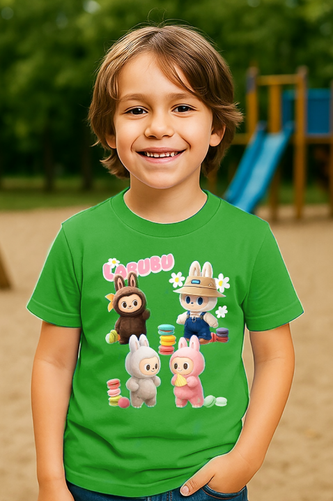 Детска тениска LABUBU TOYTOP GREEN, Цвят: зелен, IVET.BG - Твоят онлайн бутик.