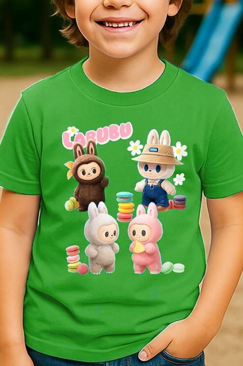Детска тениска LABUBU TOYTOP GREEN, Цвят: зелен, IVET.BG - Твоят онлайн бутик.