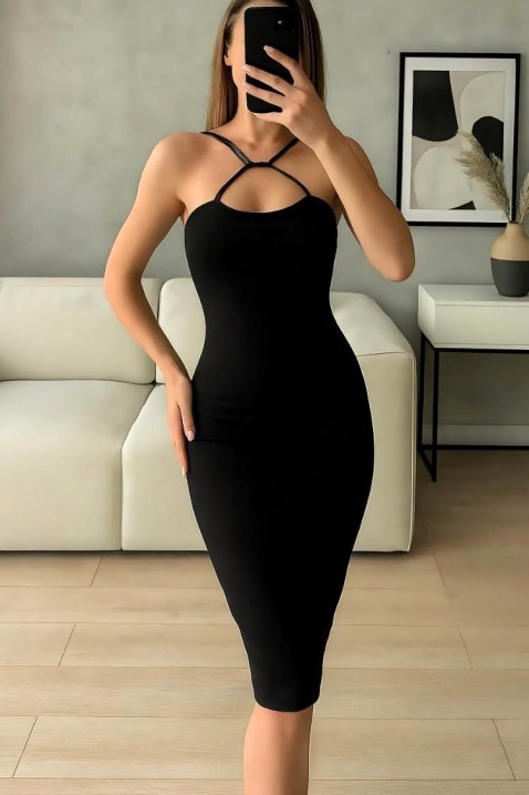 Рокля LESLIYA BLACK, Цвят: черен, IVET.BG - Твоят онлайн бутик.