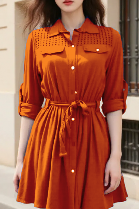 Рокля DELFERZA ORANGE, Цвят: оранжев, IVET.BG - Твоят онлайн бутик.