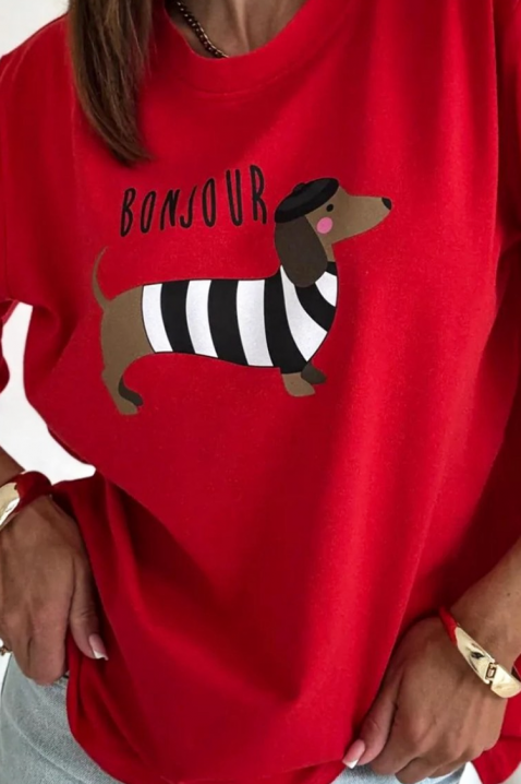 Тениска ERTIOSA RED, Цвят: червен, IVET.BG - Твоят онлайн бутик.