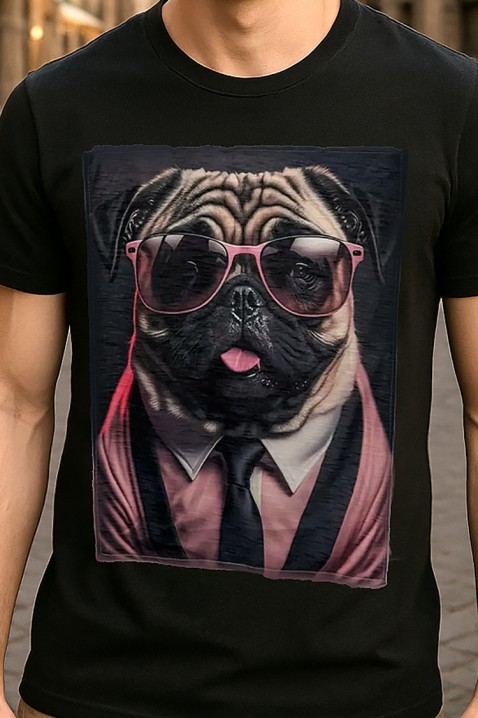 Мъжка тениска DOGGO BLACK, Цвят: черен, IVET.BG - Твоят онлайн бутик.