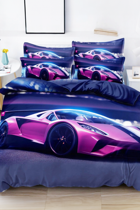 Спален комплект RILMEVA 160x200 cm памук - 4 части, Цвят: лилав, IVET.BG - Твоят онлайн бутик.
