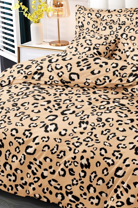 Спален комплект LENIOFEA 160x200 cm памук - 4 части, Цвят: светлокафяв, IVET.BG - Твоят онлайн бутик.