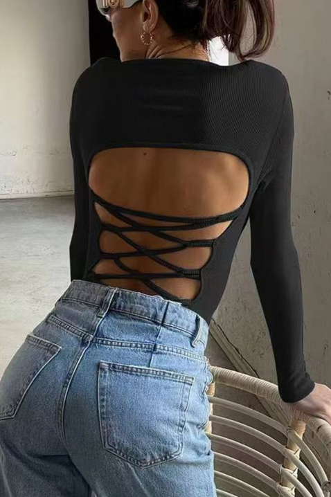 Боди - блуза BROLTERZA BLACK, Цвят: черен, IVET.BG - Твоят онлайн бутик.