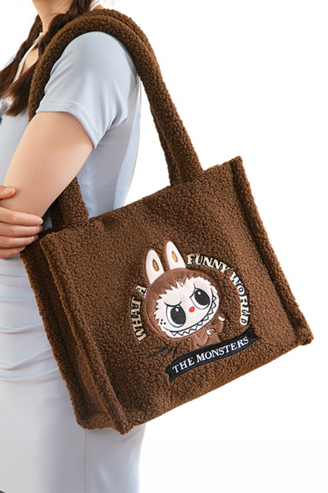 Дамска чанта LABUBU MONSTERS BROWN, Цвят: кафяв, IVET.BG - Твоят онлайн бутик.